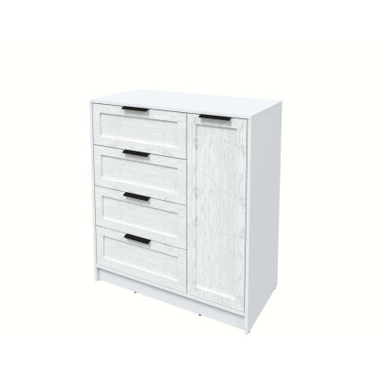 Тумба Тренд КТ-Т90 (Белый платинум ЛДСП/ Дуб полярный ЛМДФ) Ш900 В1020 Г451 Тумба Тренд КТ-Т90 (Белый платинум ЛДСП/ Дуб полярный ЛМДФ) Ш900 В1020 Г451